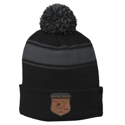 Stripe Pom Pom Beanie Thumbnail