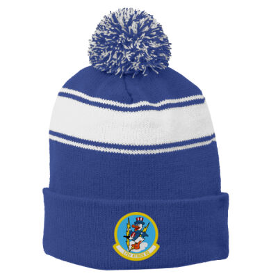 Stripe Pom Pom Beanie Thumbnail