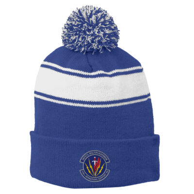 Stripe Pom Pom Beanie Thumbnail